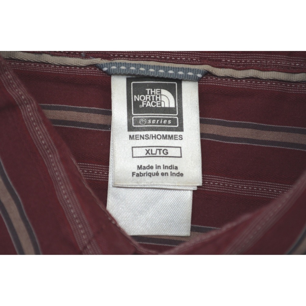 VTG The North Face Mens Plaid Button Up Shirt Long Sleeve‎ Red Tan XL - Picture 4 of 7